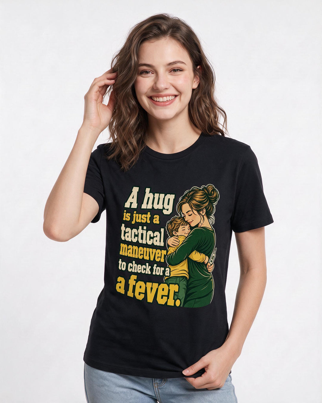 Grandparent Black T-Shirt for Women – Everyday Expression Graphic Tee product image 1