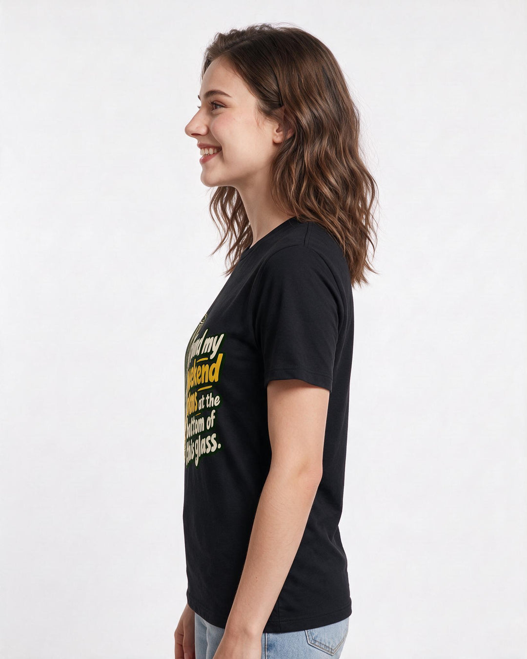 Beer Black T-Shirt for Women – Everyday Expression Graphic Tee product image 2
