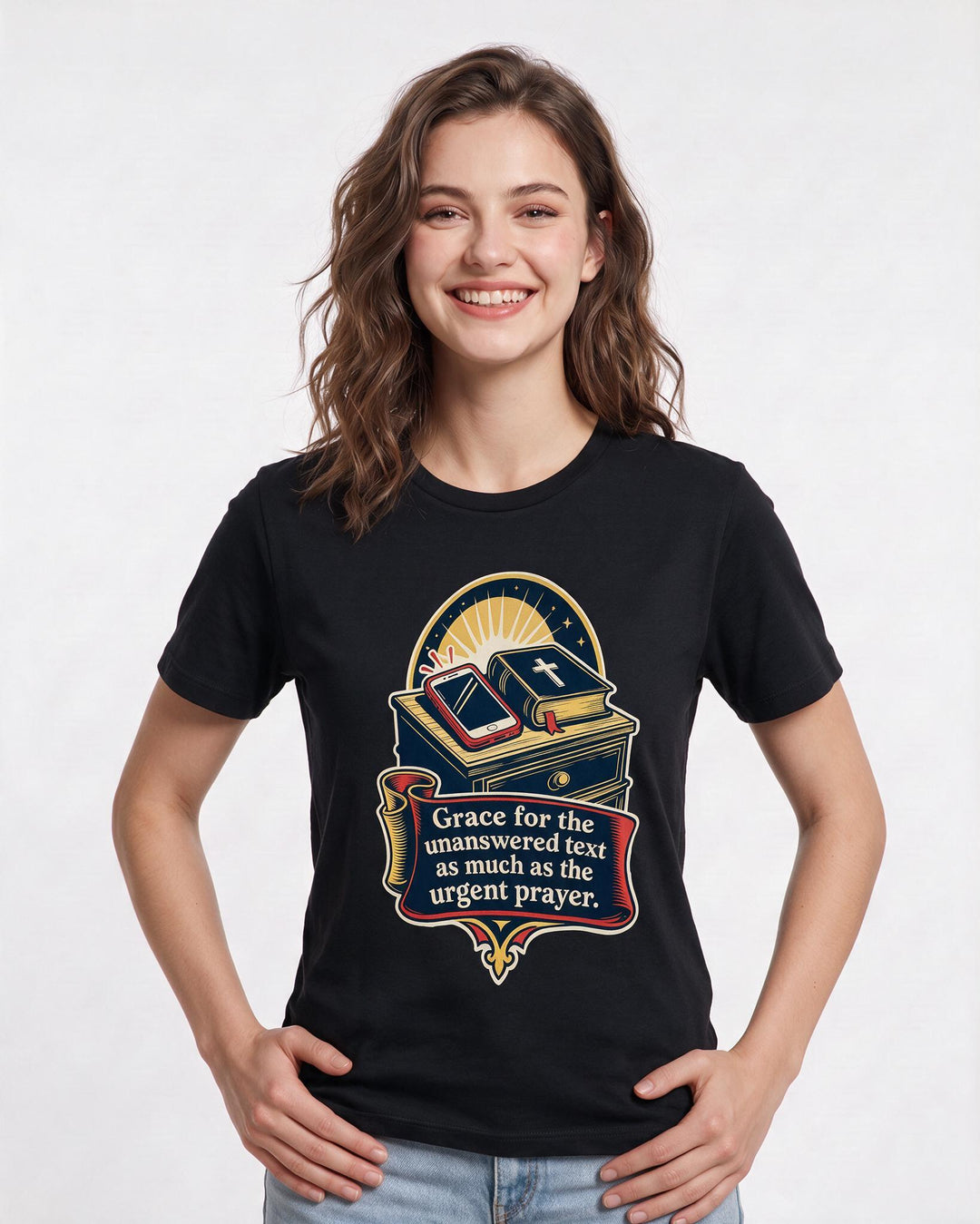 Christian Faith Black T-Shirt for Women – Everyday Expression Graphic Tee product image 3