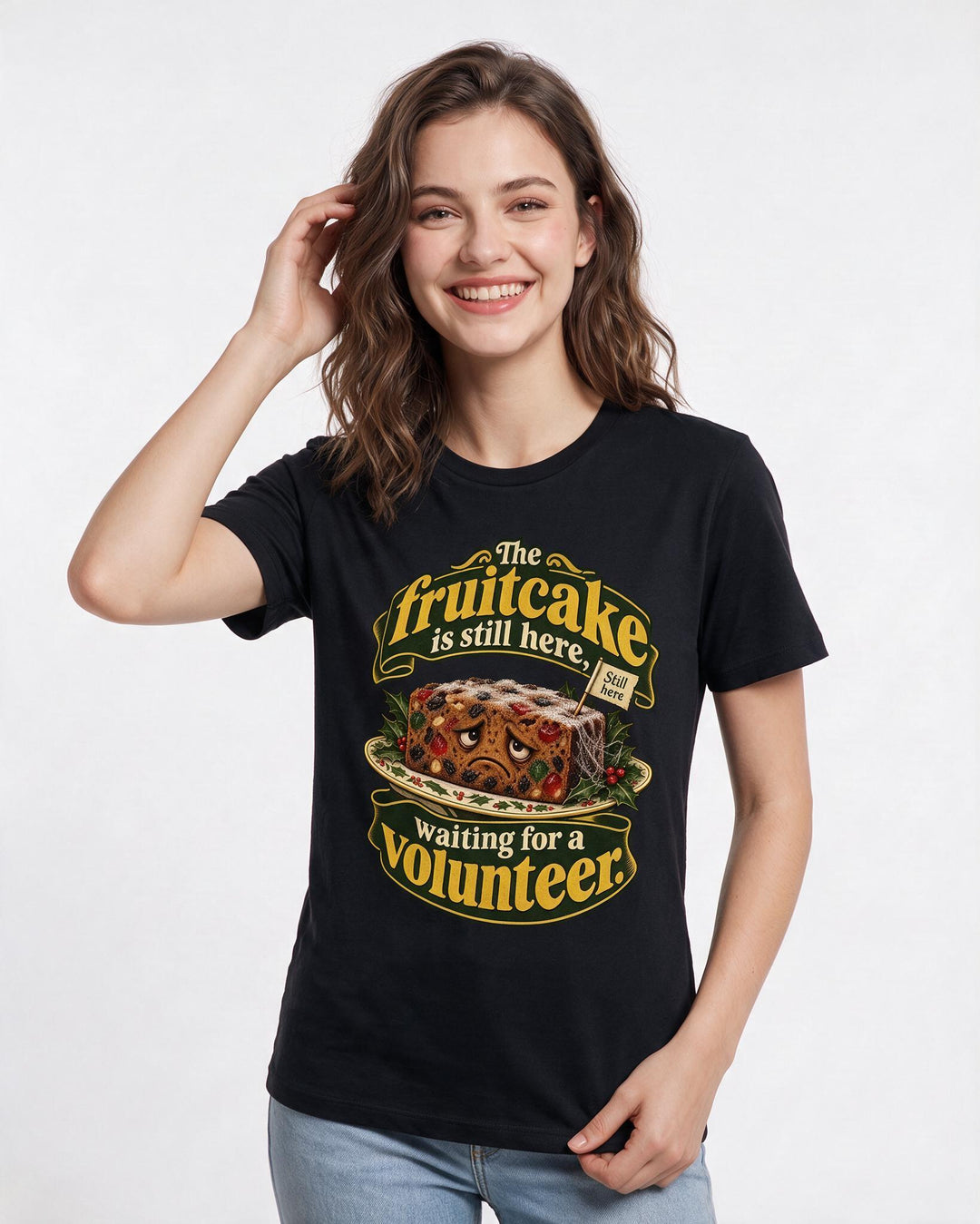 Christmas Black T-Shirt for Women – Holiday Theme Graphic Tee product image 1