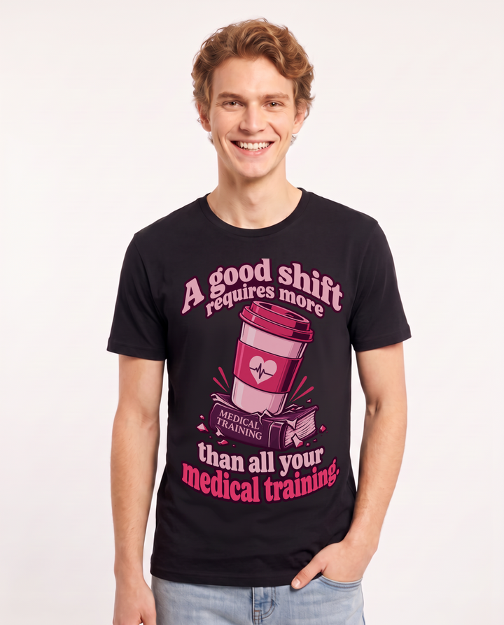 Nurse Black T-Shirt for Men – Nursing Life Graphic Tee product image 3