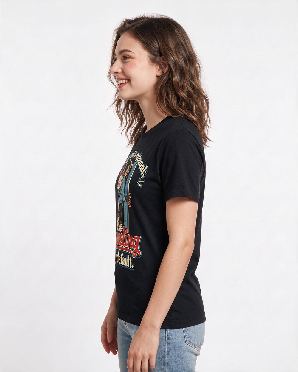 Meme Black T-Shirt for Women – Everyday Expression Graphic Tee product image 2