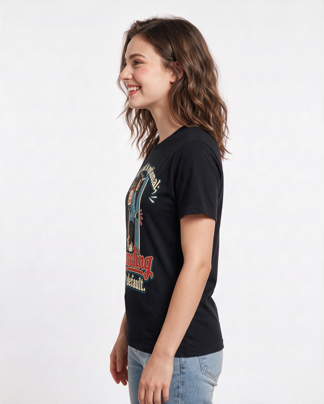 Meme Black T-Shirt for Women – Everyday Expression Graphic Tee product image 2
