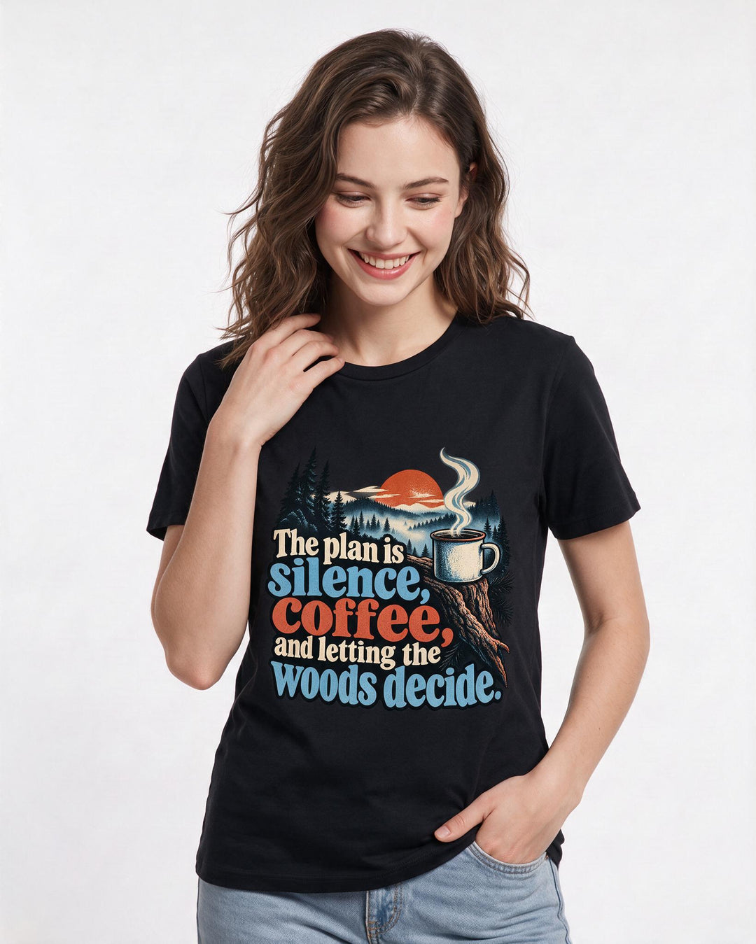 Hunting Black T-Shirt for Women – Everyday Expression Graphic Tee product image 1