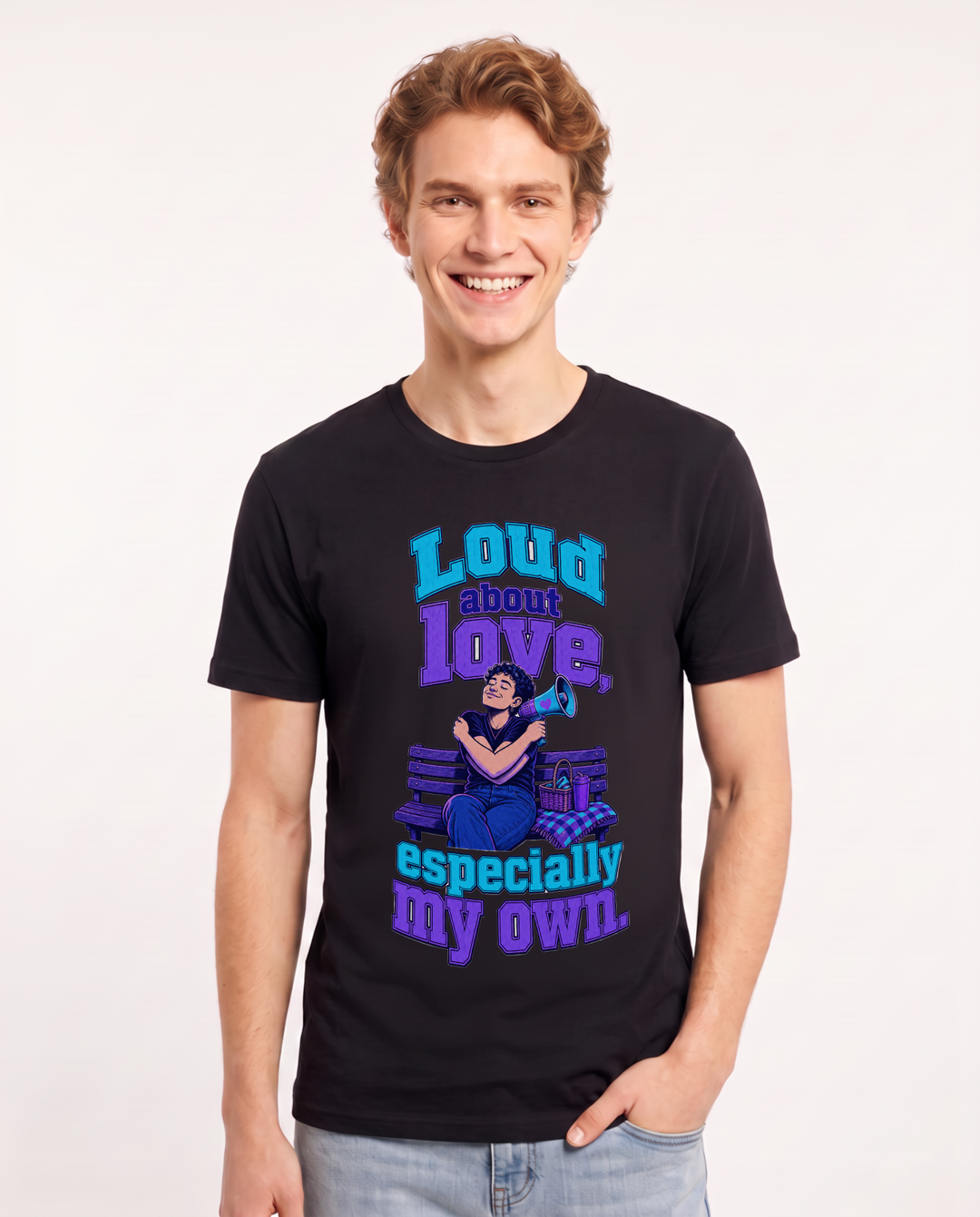 Pride Black T-Shirt for Men – Everyday Expression Graphic Tee product image 3