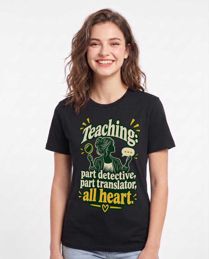 Teacher Black T-Shirt for Women – Everyday Expression Graphic Tee product image 3