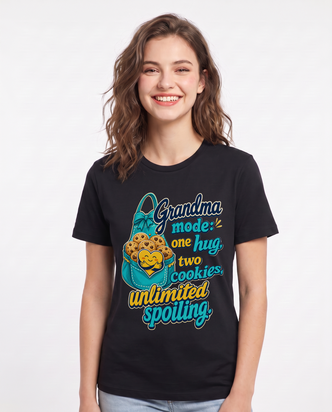 Grandparent Black T-Shirt for Women – Everyday Expression Graphic Tee product image 3