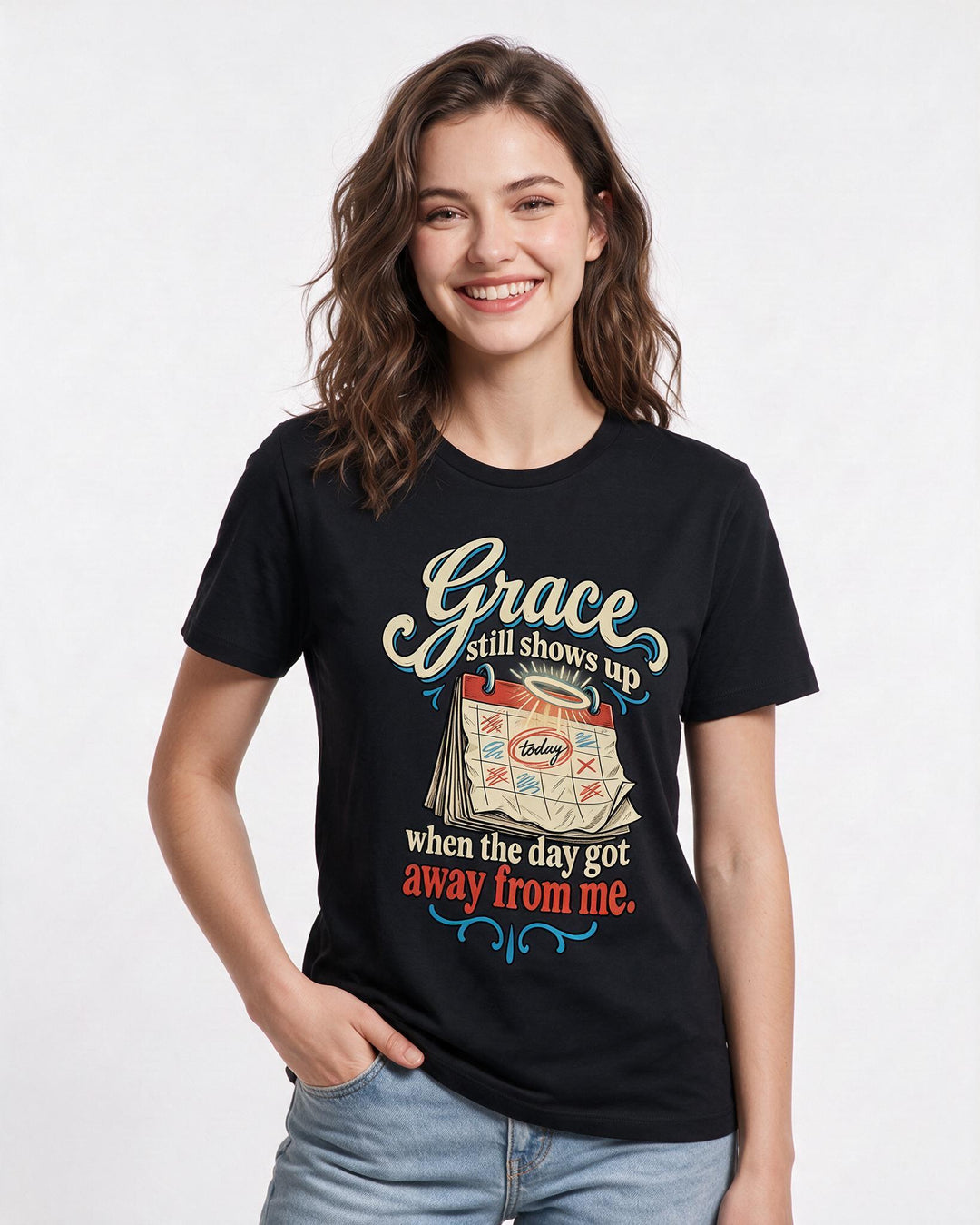 Christian Faith Black T-Shirt for Women – Everyday Expression Graphic Tee product image 1