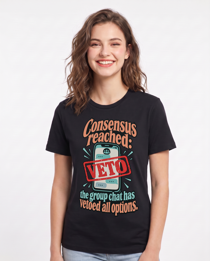 Meme Black T-Shirt for Women – Everyday Expression Graphic Tee product image 3