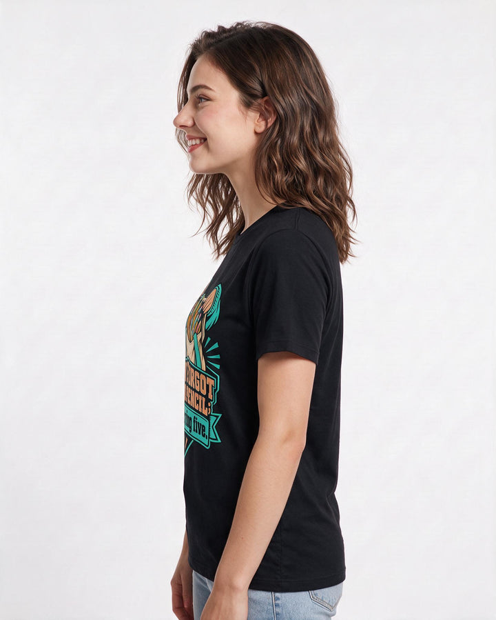 Teacher Black T-Shirt for Women – Everyday Expression Graphic Tee product image 2
