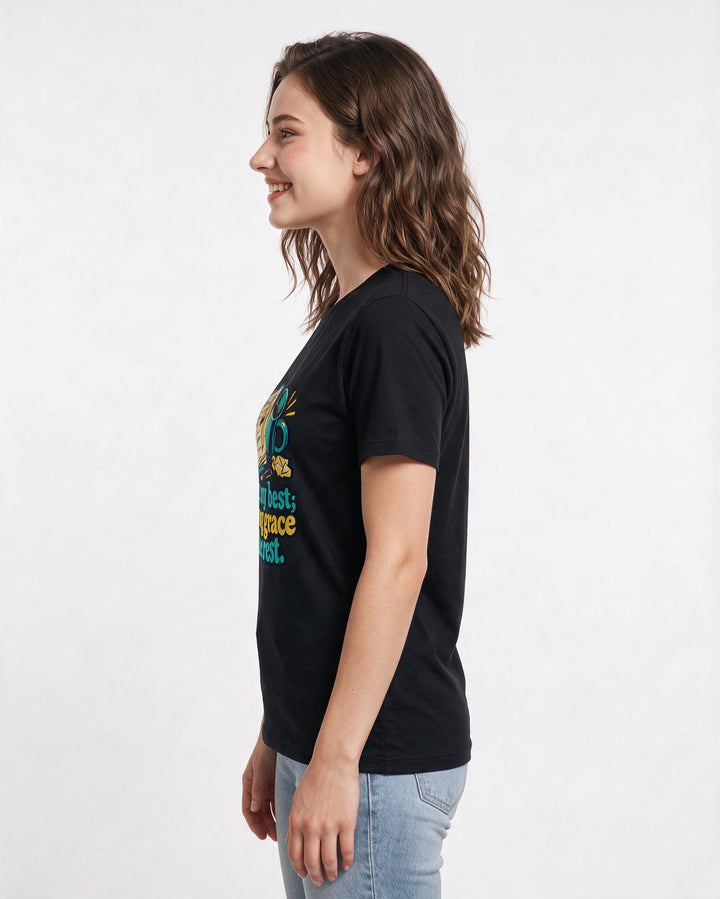 Christian Faith Black T-Shirt for Women – Everyday Expression Graphic Tee product image 2