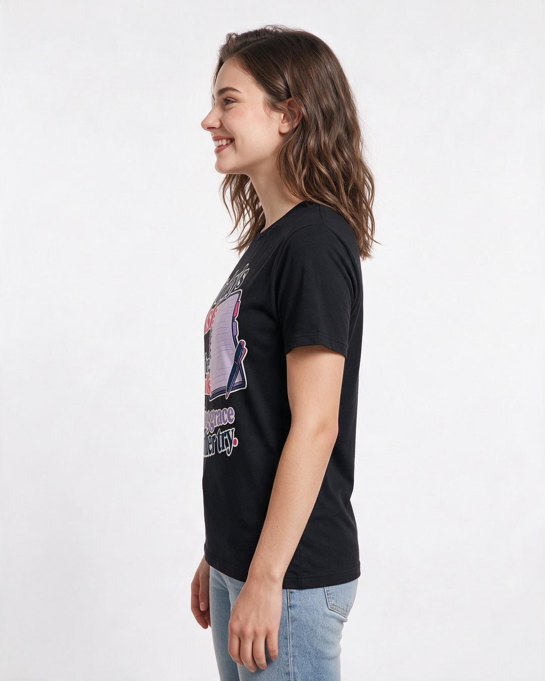 Christian Faith Women's Black T-Shirt – Today's list: coffee, emails, and product image 2