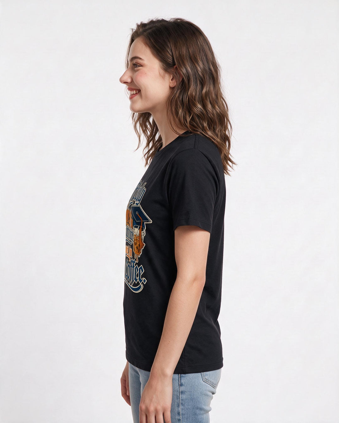 Funny Graduation Women's Black T-Shirt – Officially majored in perseverance, product image 2
