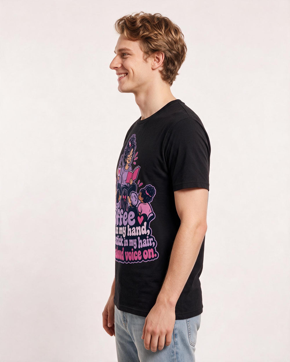 Teacher Black T-Shirt for Men – Everyday Expression Graphic Tee product image 2