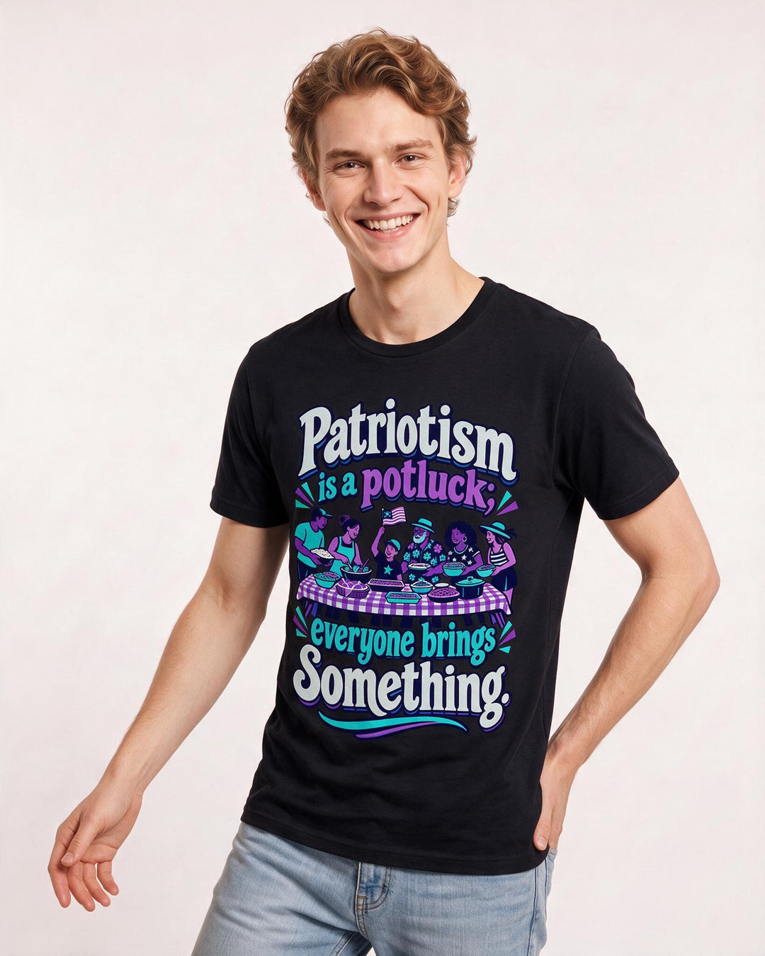 Patriotic Black T-Shirt for Men – Everyday Expression Graphic Tee product image 1