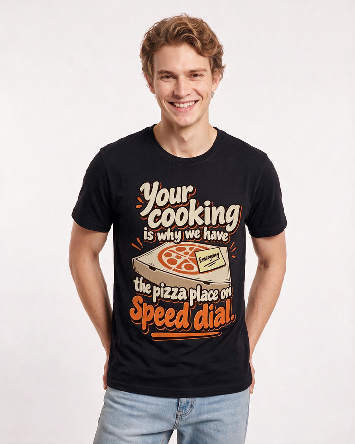 Couples Black T-Shirt for Men – Everyday Expression Graphic Tee product image 1