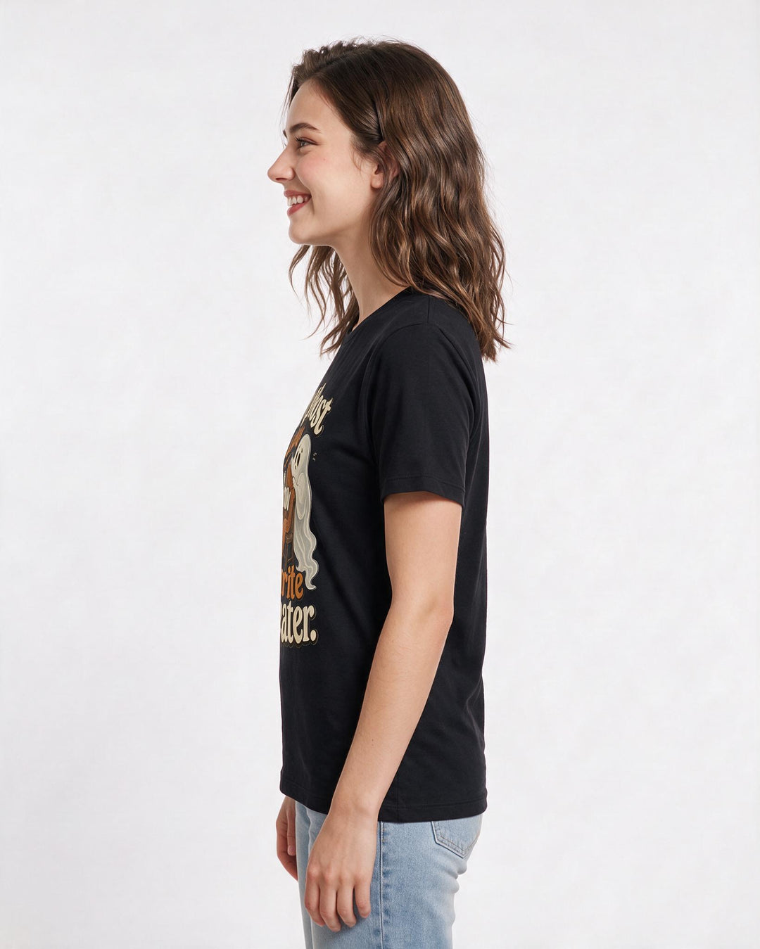 Halloween Black T-Shirt for Women – Halloween Theme Graphic Tee product image 2