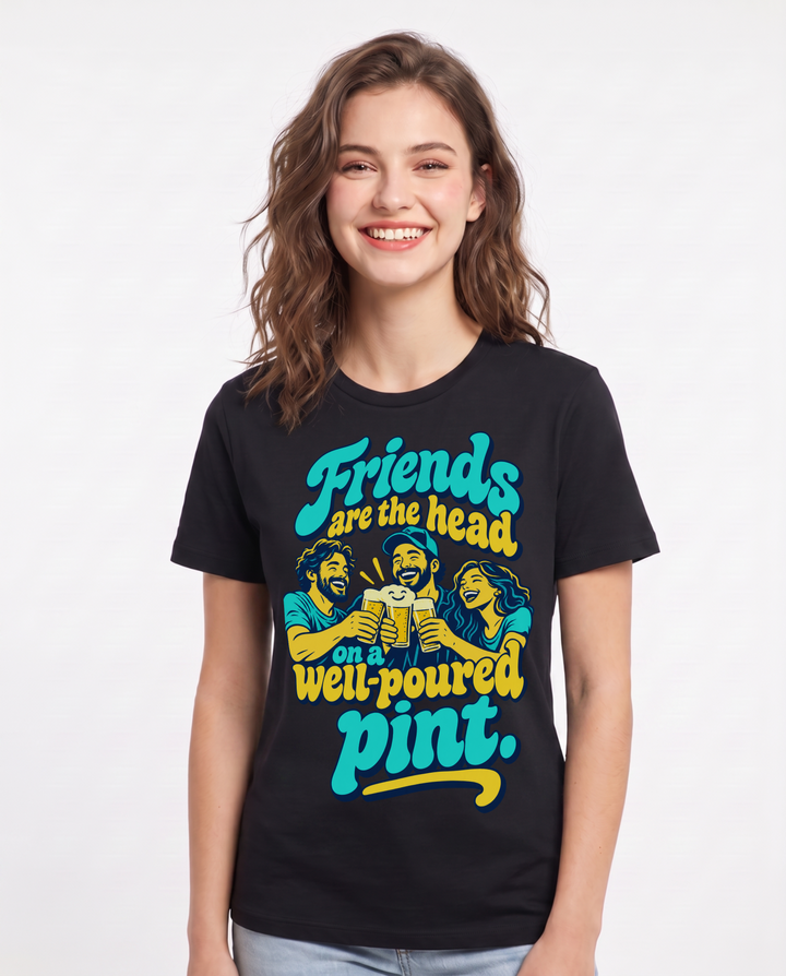 Beer Black T-Shirt for Women – Everyday Expression Graphic Tee product image 3
