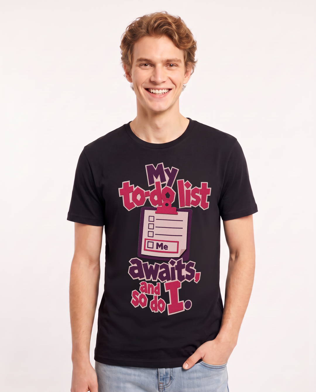 Meme Black T-Shirt for Men – Everyday Expression Graphic Tee product image 3