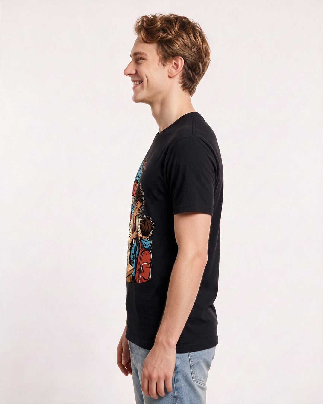 Teacher Black T-Shirt for Men – Everyday Expression Graphic Tee product image 2