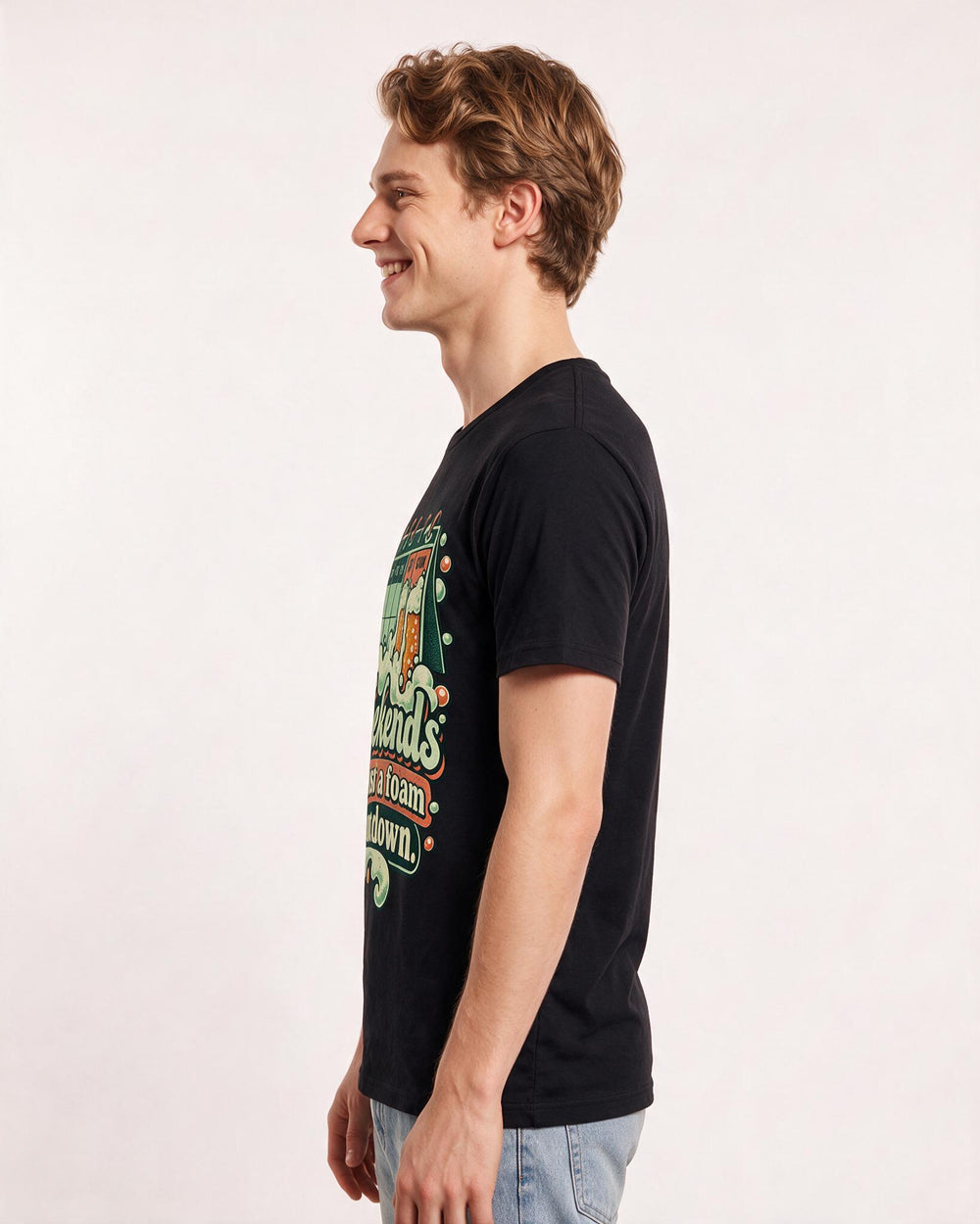 Beer Black T-Shirt for Men – Everyday Expression Graphic Tee product image 2