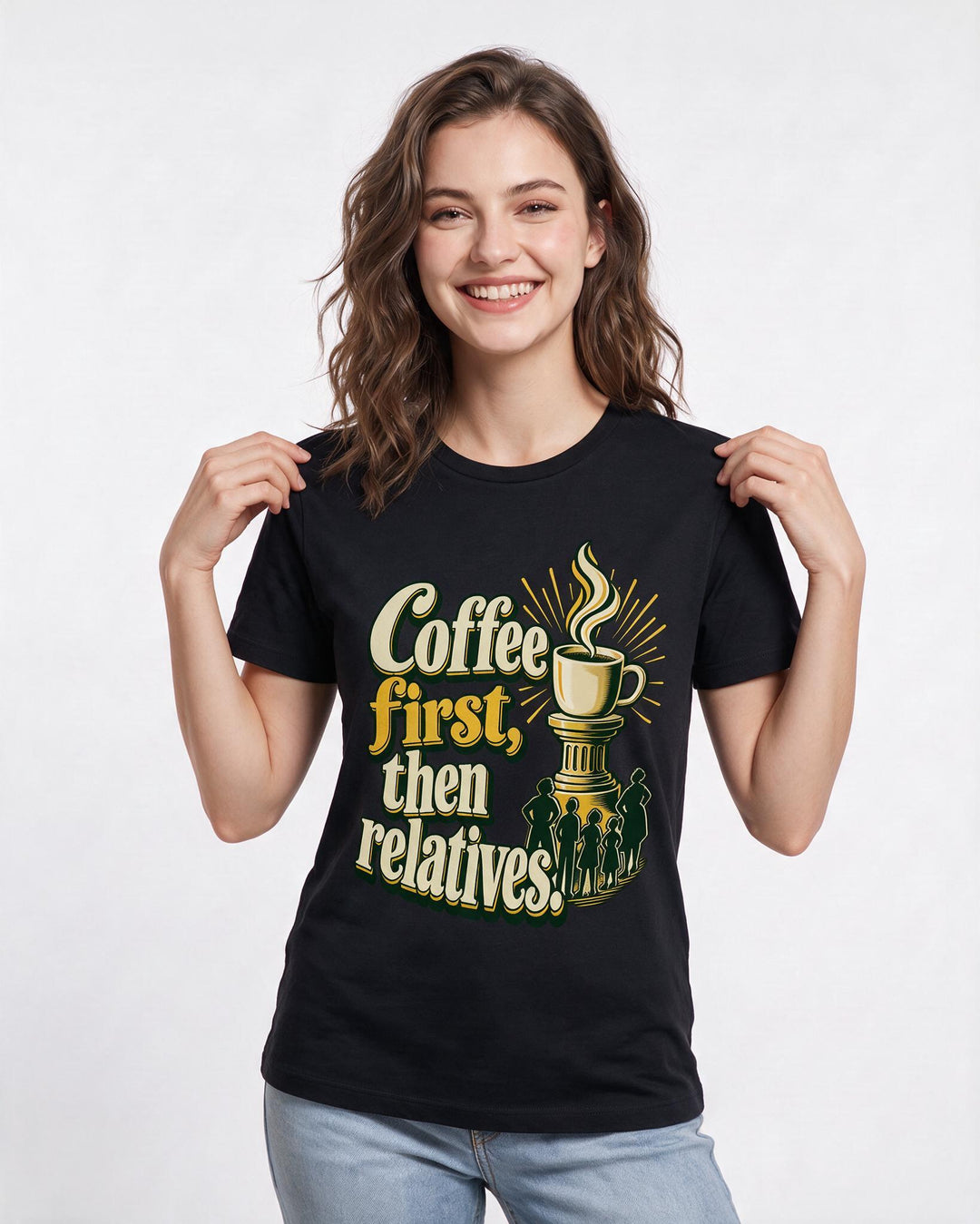 Grandparent Black T-Shirt for Women – Everyday Expression Graphic Tee product image 1