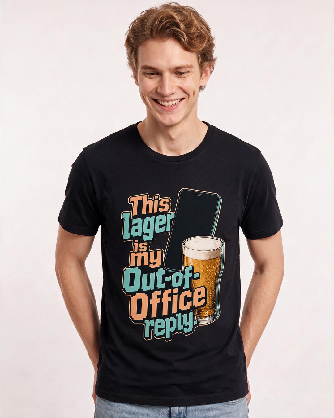 Beer Black T-Shirt for Men – Everyday Expression Graphic Tee product image 1