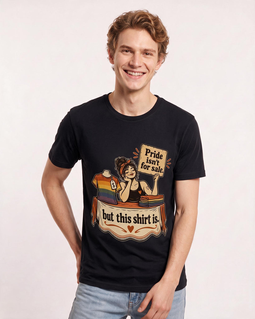 Pride Black T-Shirt for Men – Everyday Expression Graphic Tee product image 1