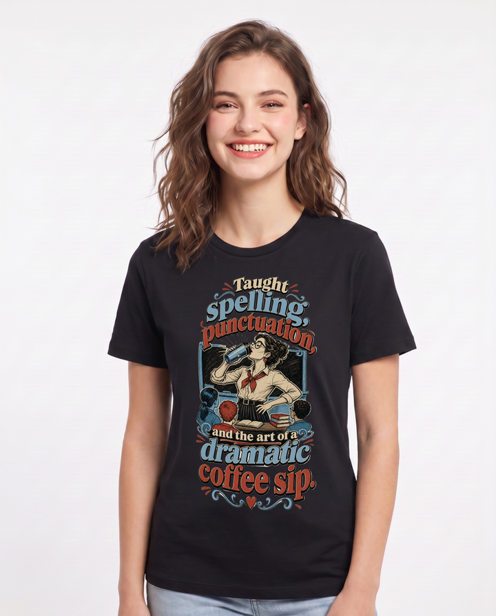Teacher Black T-Shirt for Women – Everyday Expression Graphic Tee product image 3