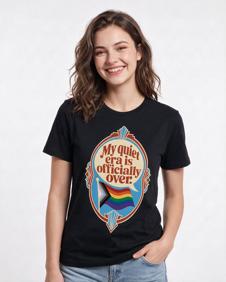 Graphic Women's Black T-Shirt - My quiet era is officially over. product image 3