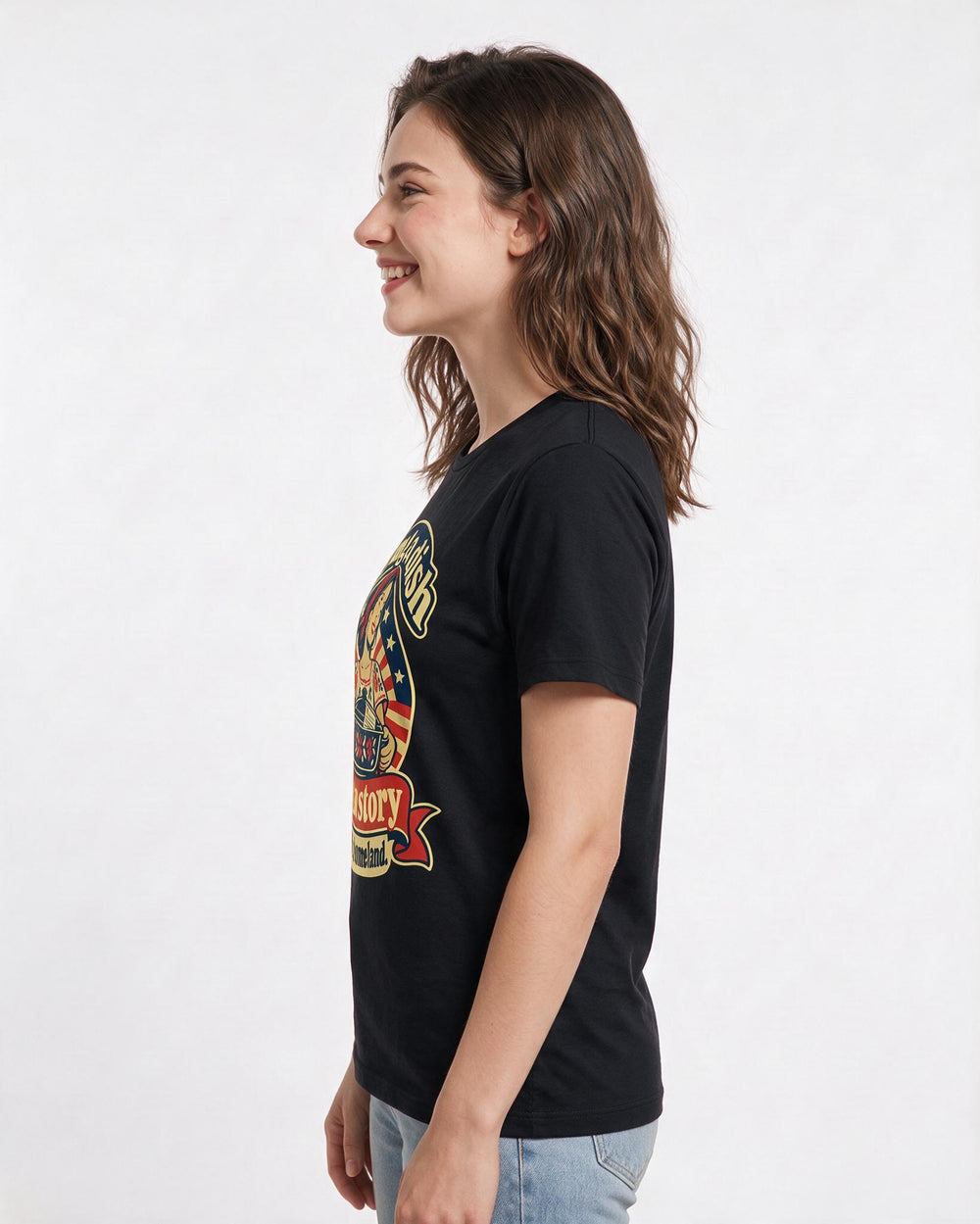 Patriotic Black T-Shirt for Women – Everyday Expression Graphic Tee product image 2