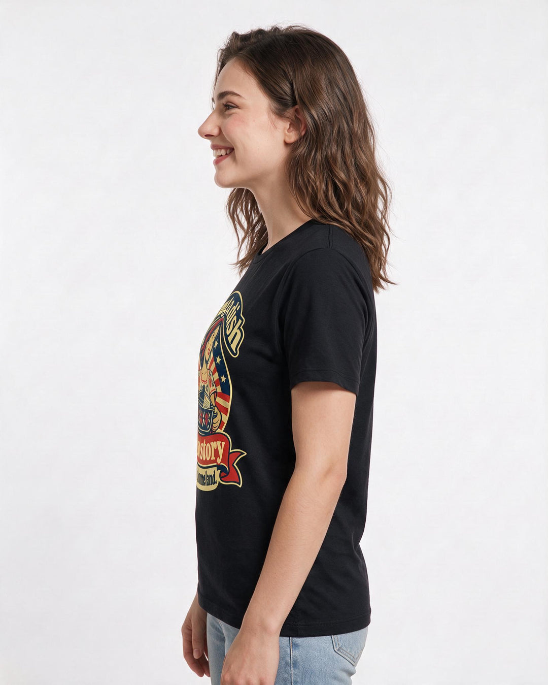 Patriotic Black T-Shirt for Women – Everyday Expression Graphic Tee product image 2