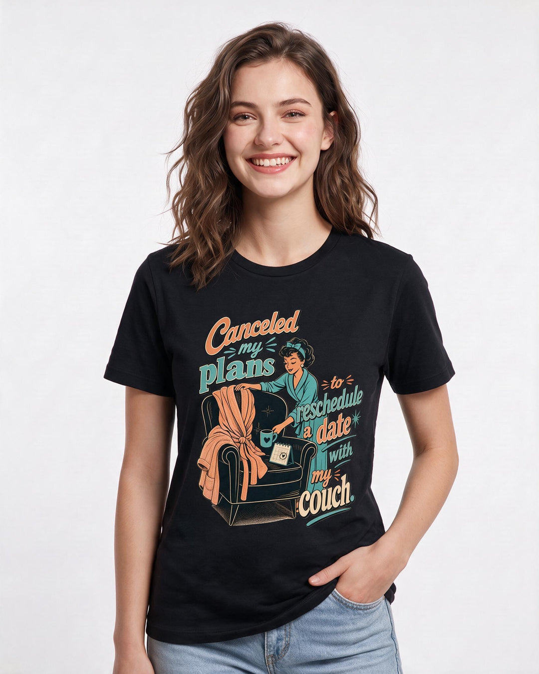 Meme Black T-Shirt for Women – Everyday Expression Graphic Tee product image 3