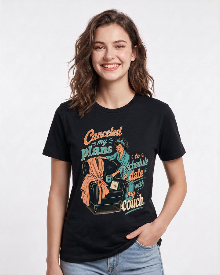 Meme Black T-Shirt for Women – Everyday Expression Graphic Tee product image 3