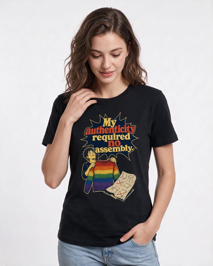 Pride Black T-Shirt for Women – Everyday Expression Graphic Tee product image 3