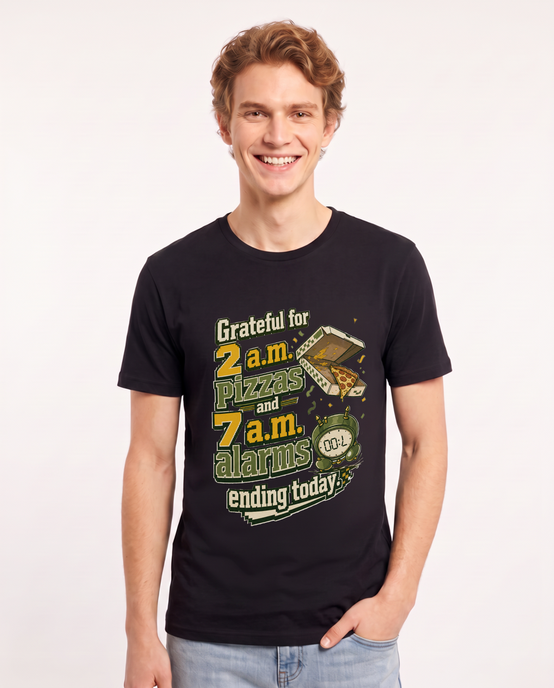 Graduation Black T-Shirt for Men – Everyday Expression Graphic Tee product image 3