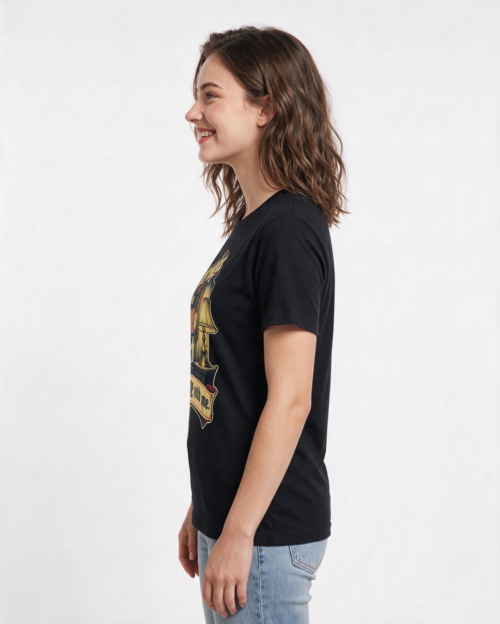 Veteran Women's Black T-Shirt – I brought the fire watch home with me. product image 2