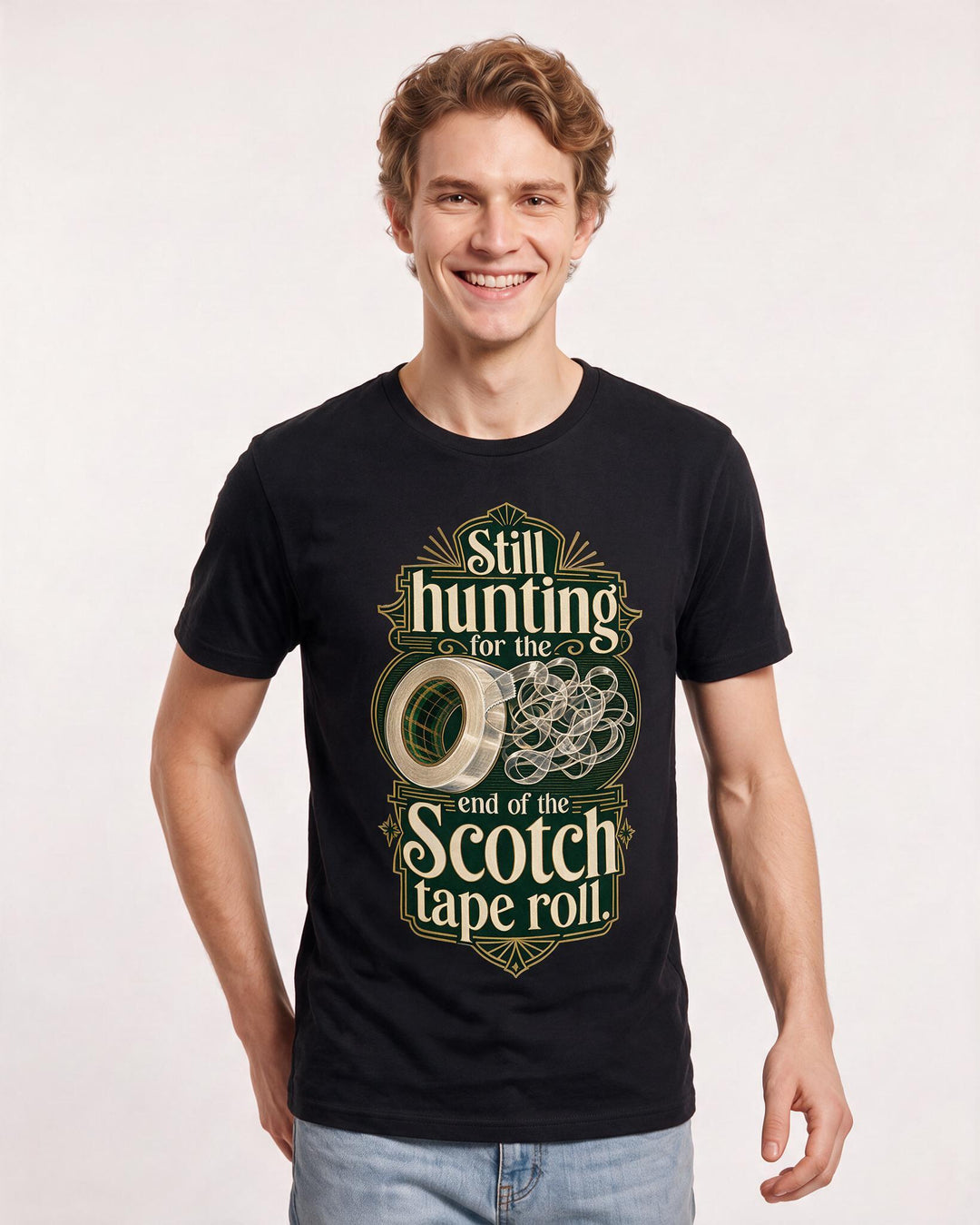 Christmas Black T-Shirt for Men – Holiday Theme Graphic Tee product image 1