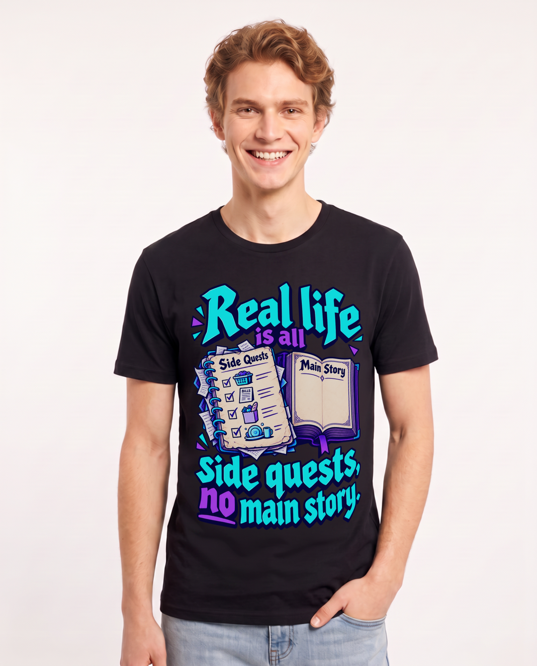 Gaming Black T-Shirt for Men – Game Night Graphic Tee product image 3