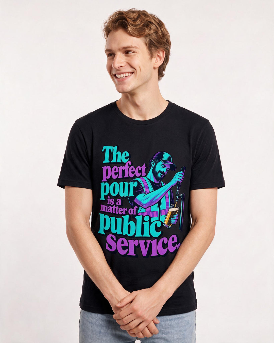 Beer Black T-Shirt for Men – Everyday Expression Graphic Tee product image 1