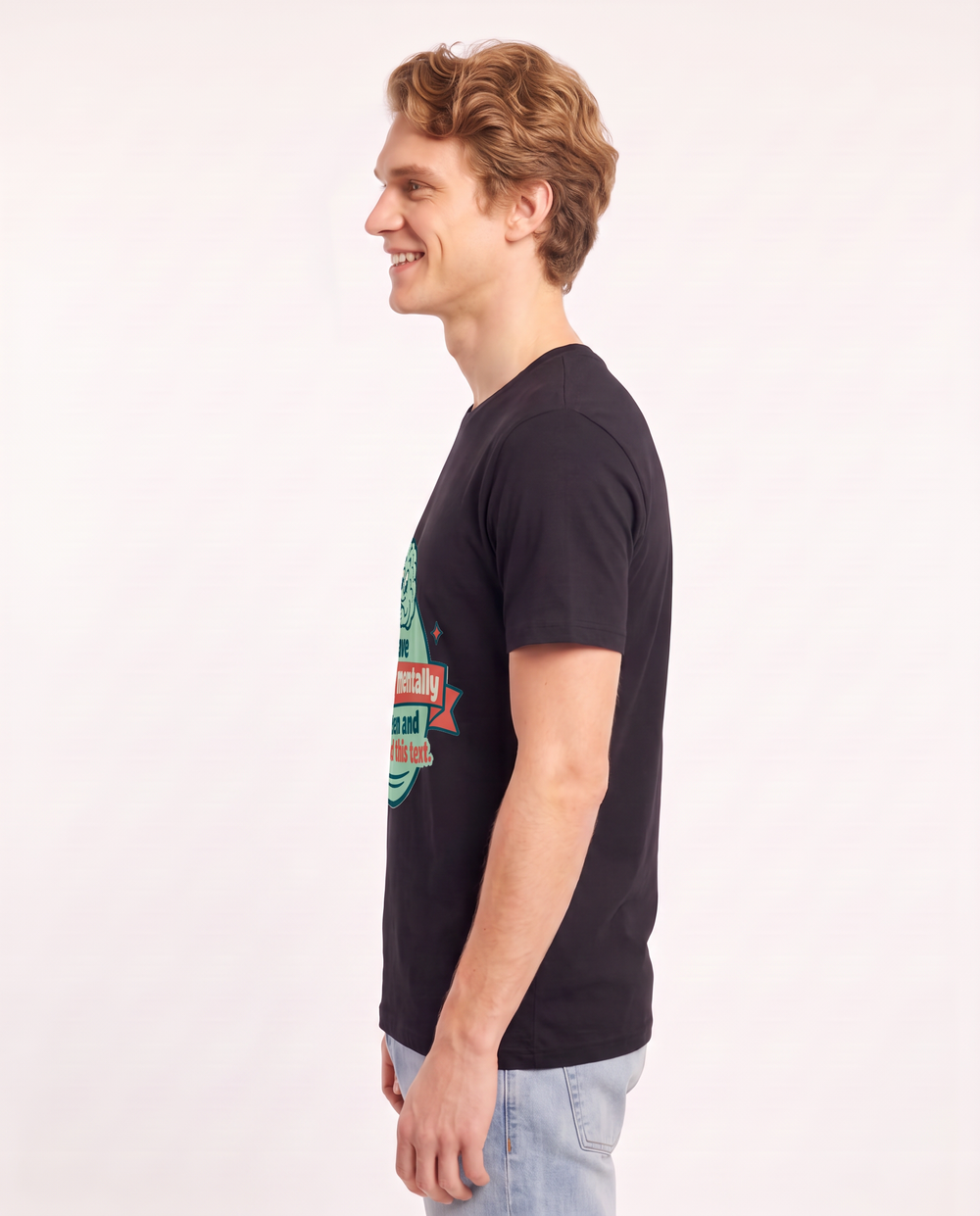 Graphic Men's Black T-Shirt - I have already mentally written and product image 2