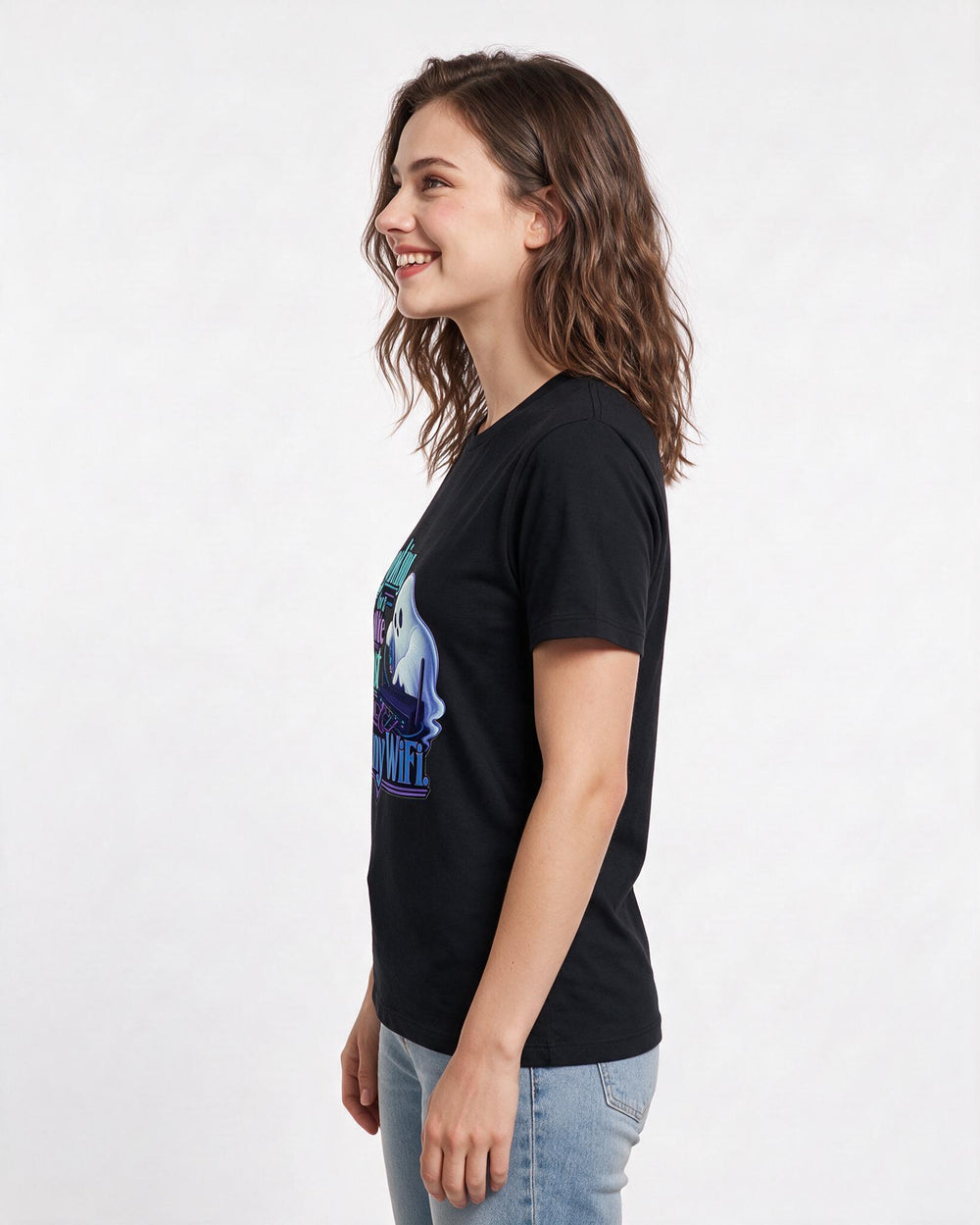 Halloween Black T-Shirt for Women – Halloween Theme Graphic Tee product image 2