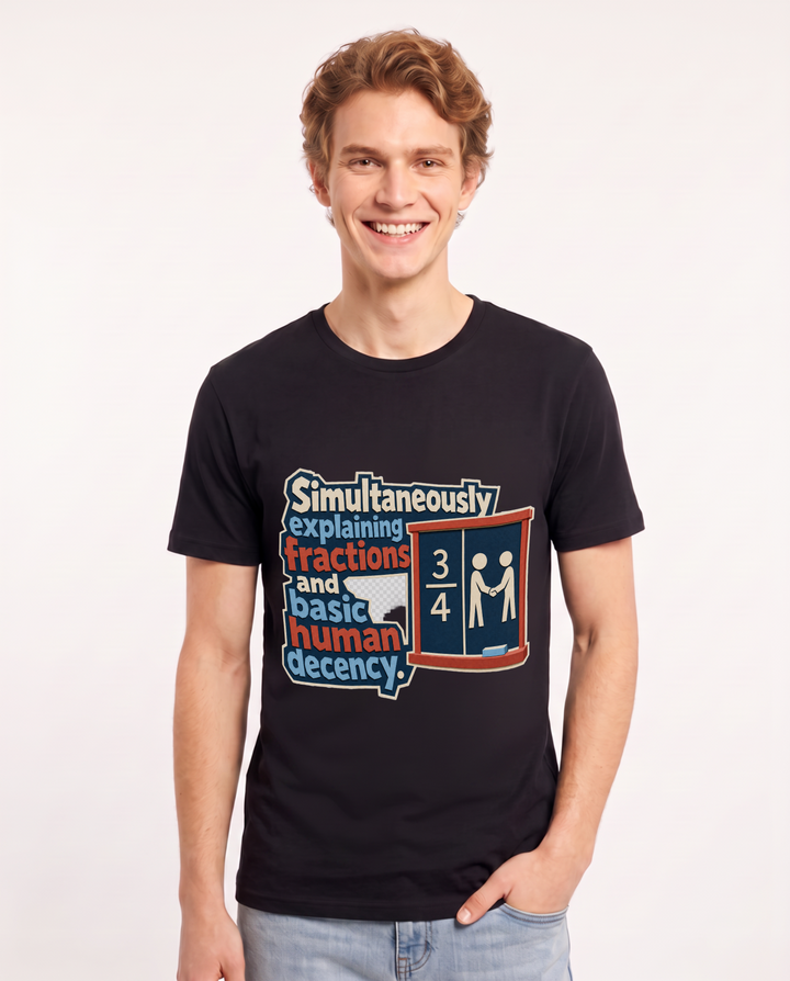 Teacher Black T-Shirt for Men – Everyday Expression Graphic Tee product image 3