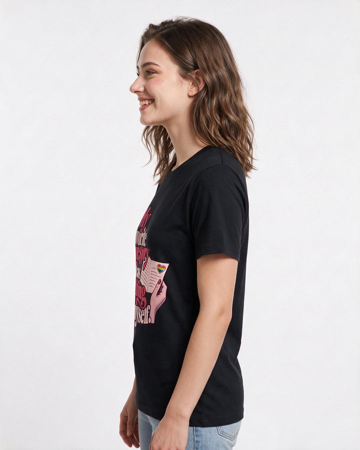 Pride Black T-Shirt for Women – Everyday Expression Graphic Tee product image 2