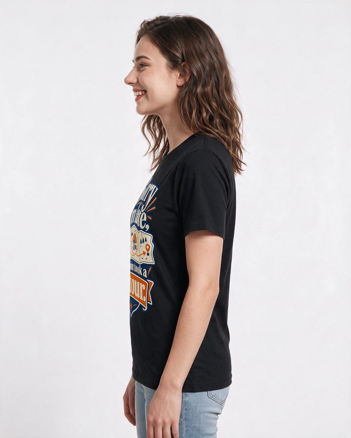 Neurodiversity Black T-Shirt for Women – Everyday Expression Graphic Tee product image 2