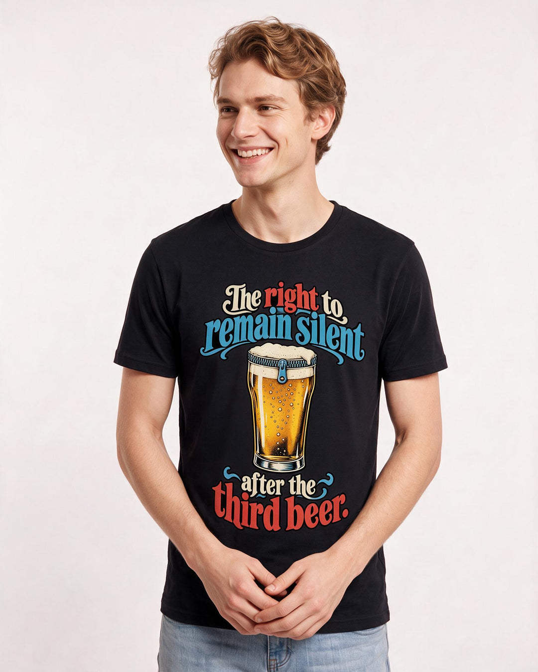 Beer Black T-Shirt for Men – Everyday Expression Graphic Tee product image 1