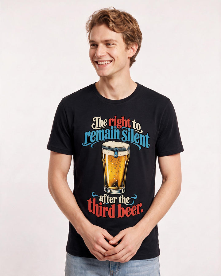 Beer Black T-Shirt for Men – Everyday Expression Graphic Tee product image 1