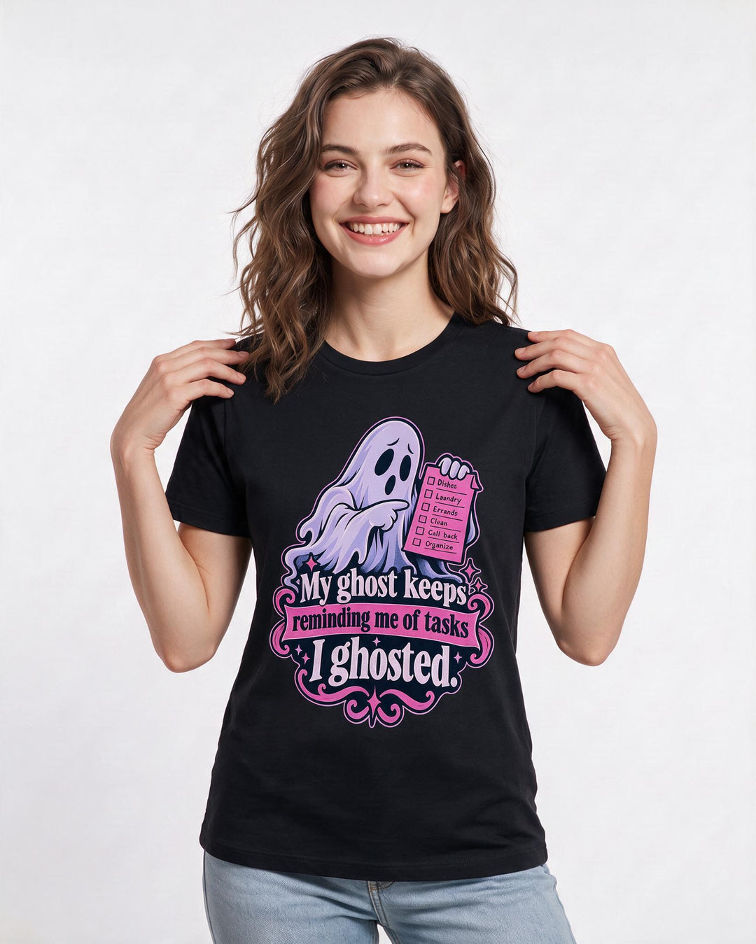 Halloween Black T-Shirt for Women – Halloween Theme Graphic Tee product image 1