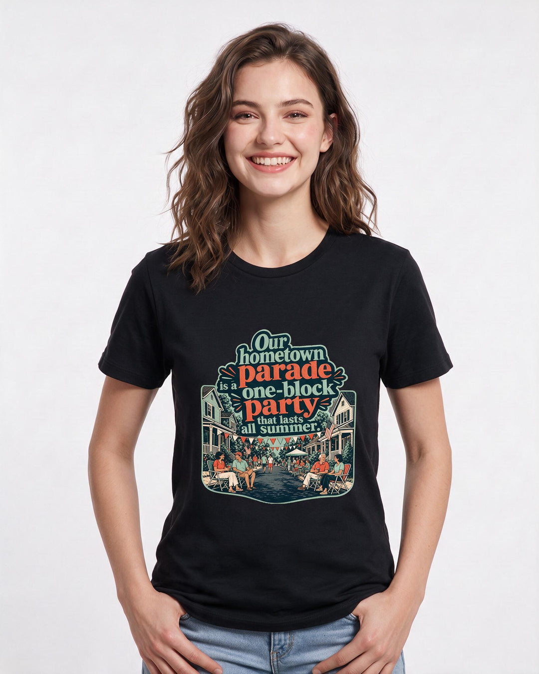 Patriotic Black T-Shirt for Women – Everyday Expression Graphic Tee product image 1