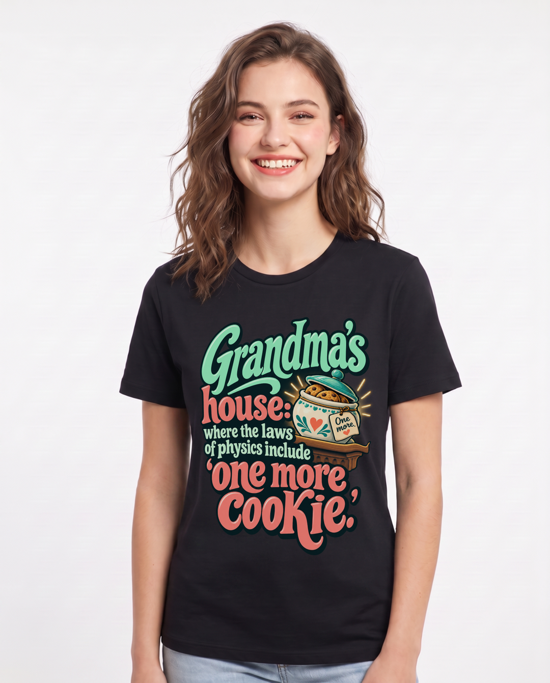 Grandparent Black T-Shirt for Women – Everyday Expression Graphic Tee product image 3